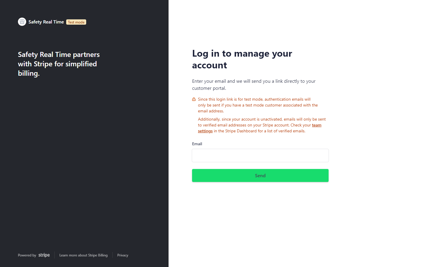 Accessing the Billing Portal