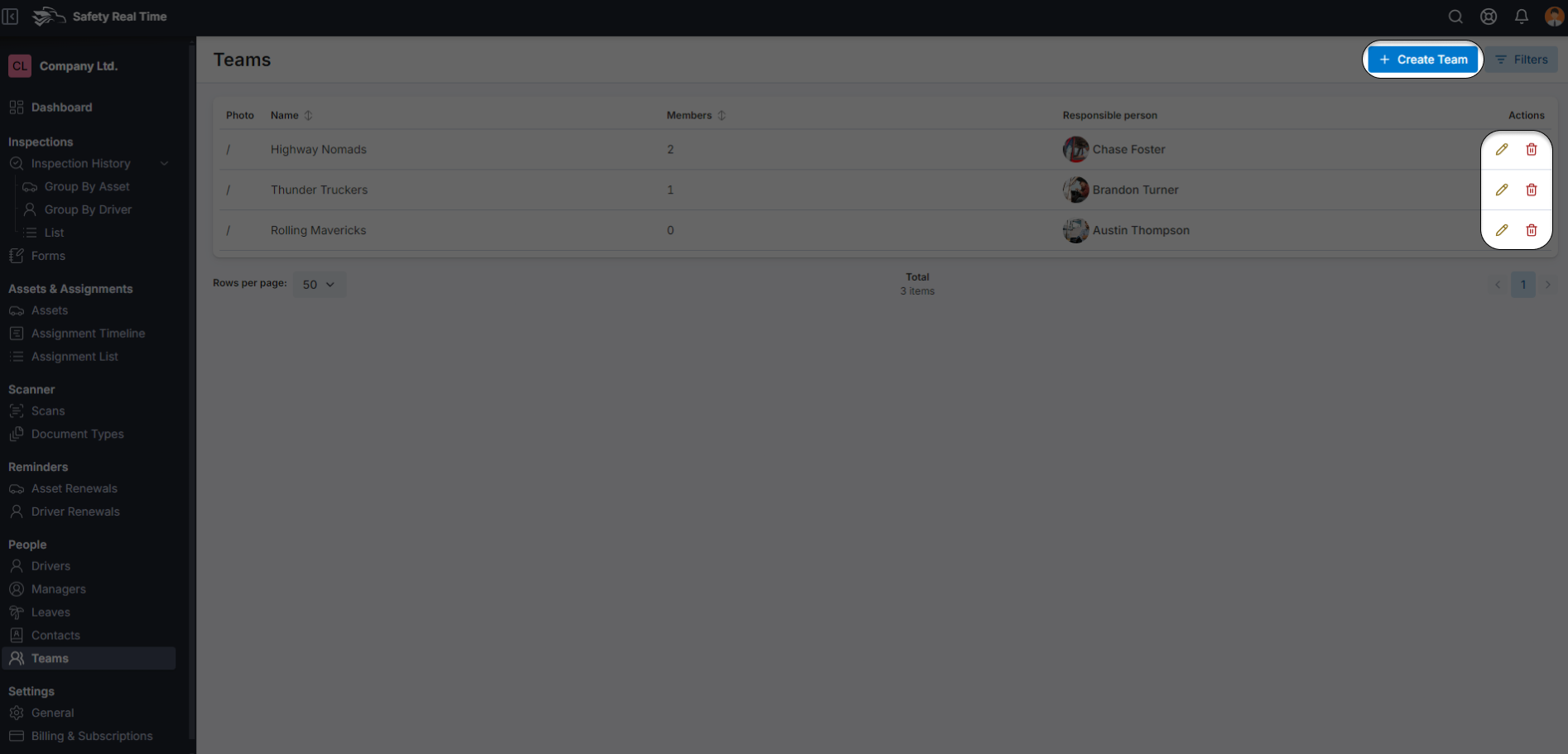 Creating and Managing Teams