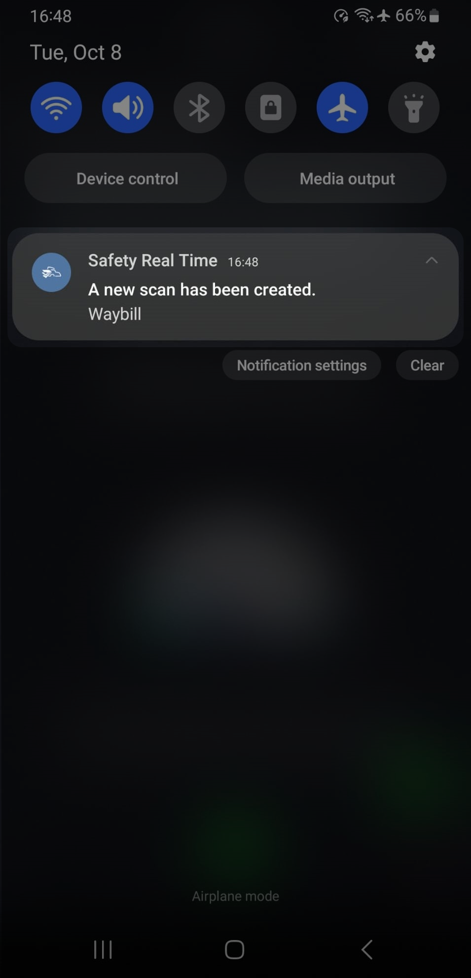 Scan Notification