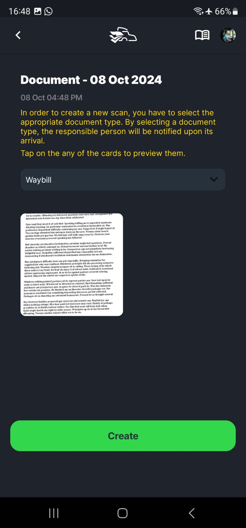 Submitting the Document